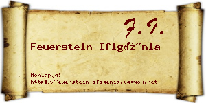 Feuerstein Ifigénia névjegykártya